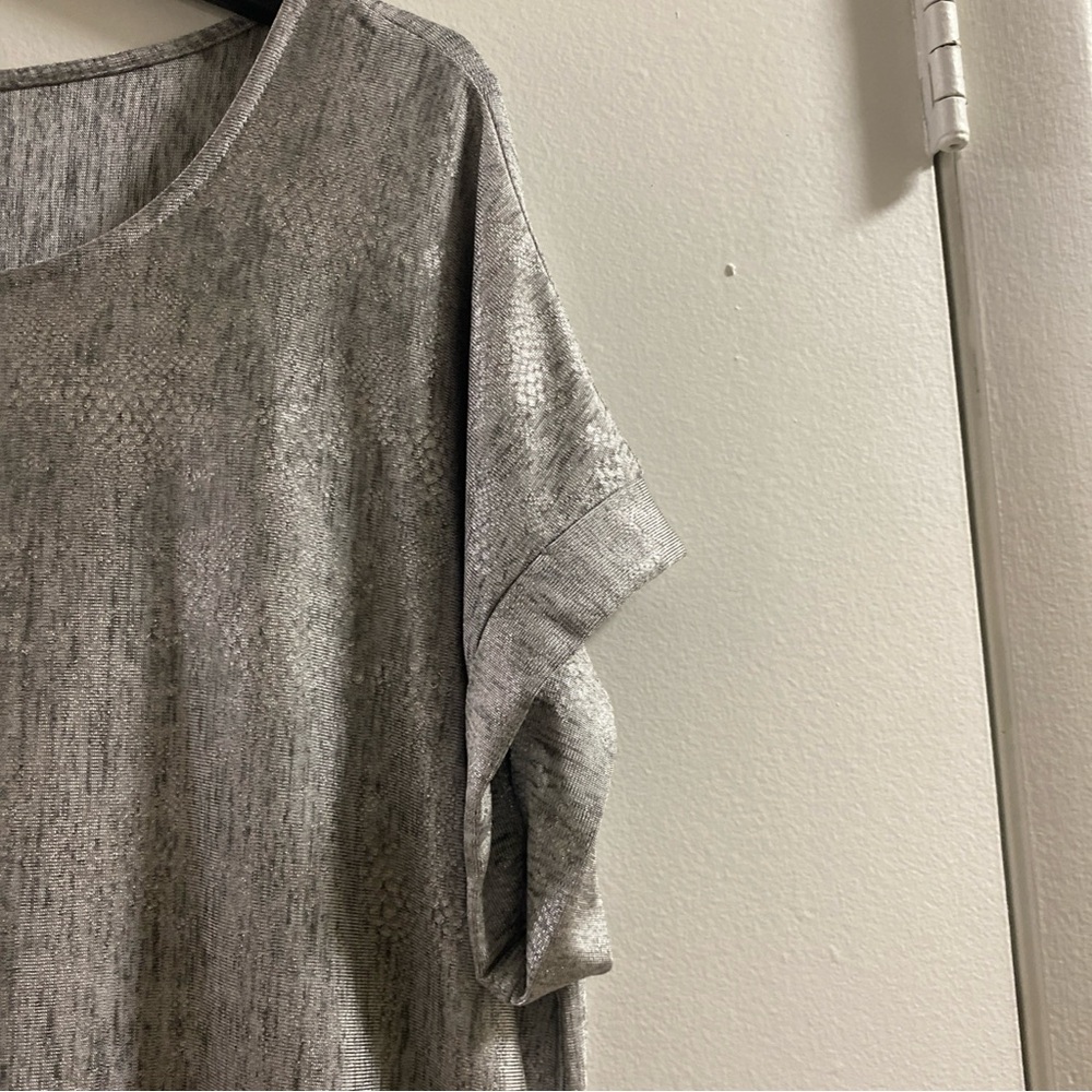 Calvin Klein Silver Short Sleeve Top‎ - Picture 6 of 7